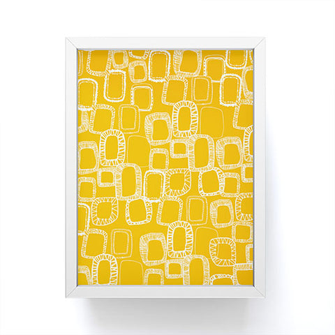 Rachael Taylor Shapes and Squares Mustard Framed Mini Art Print