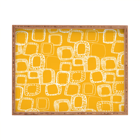Rachael Taylor Shapes and Squares Mustard Rectangular Tray