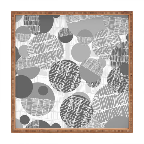 Rachael Taylor Textured Geo Gray 1 Square Tray