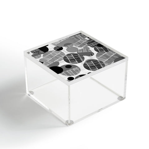 Rachael Taylor Textured Geo Gray And Black Acrylic Box