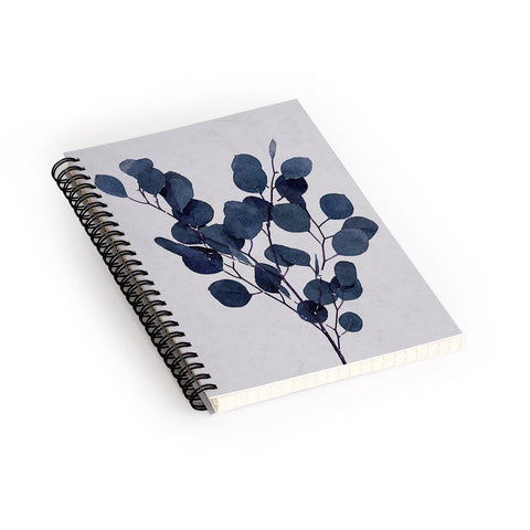 Rachel Elise Eucalyptus Leaf Stem Botanical Spiral Notebook