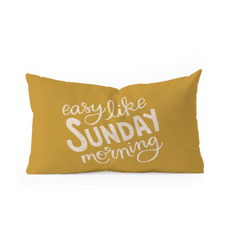 Rachel Szo Easy Like Sunday Morning Oblong Throw Pillow