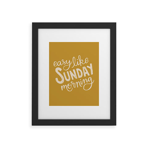Rachel Szo Easy Like Sunday Morning Framed Art Print