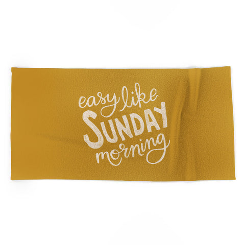 Rachel Szo Easy Like Sunday Morning Beach Towel