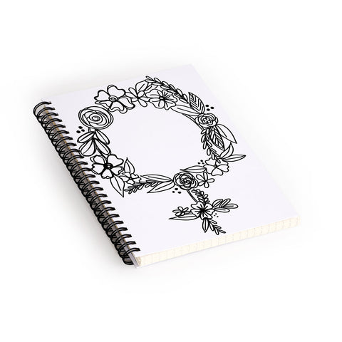 Rachel Szo Floral Feminist Spiral Notebook