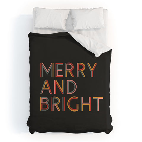 Rachel Szo Merry and Bright Dark Duvet Cover