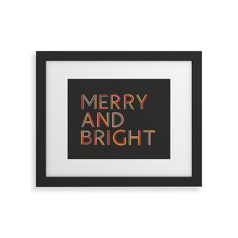 Rachel Szo Merry and Bright Dark Framed Art Print