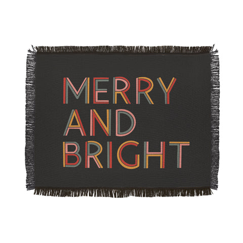 Rachel Szo Merry and Bright Dark Throw Blanket