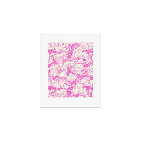 Rachelle Roberts Farm Land Toile In Pink Art Print
