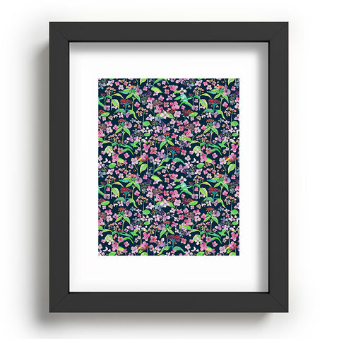 Rachelle Roberts Hydrangea Flower Print Recessed Framing Rectangle