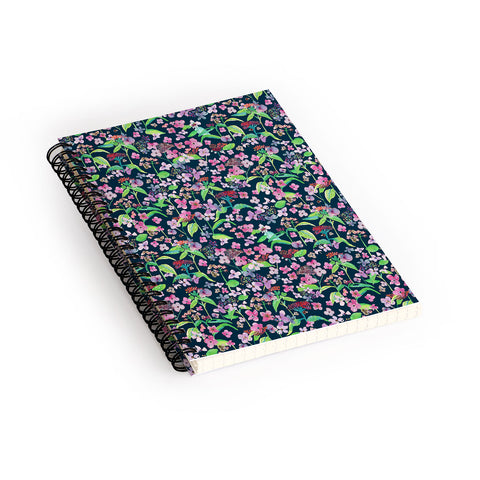 Rachelle Roberts Hydrangea Flower Print Spiral Notebook