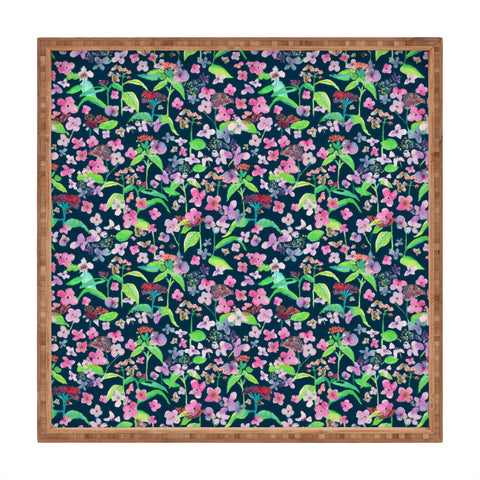 Rachelle Roberts Hydrangea Flower Print Square Tray