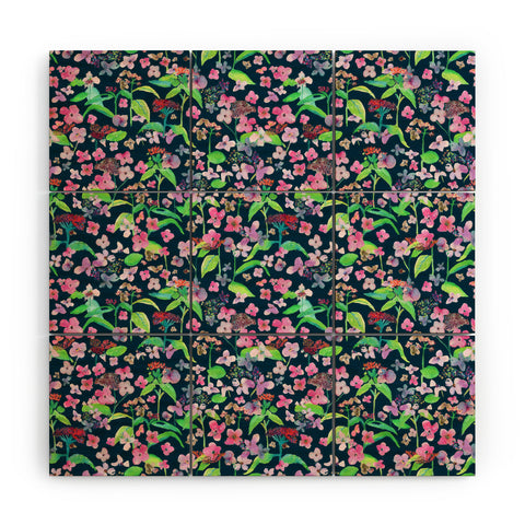 Rachelle Roberts Hydrangea Flower Print Wood Wall Mural