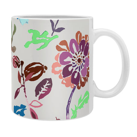Rachelle Roberts Zinnia Folk Floral Coffee Mug