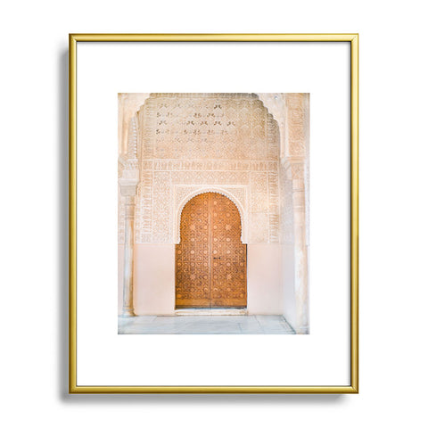 raisazwart Alhambra door Granada Spain Metal Framed Art Print