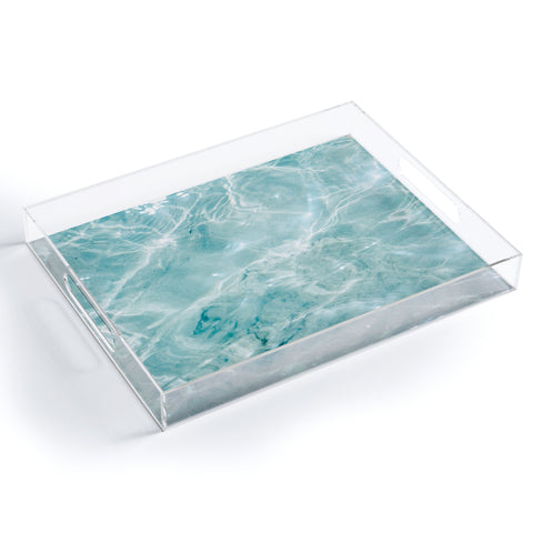 raisazwart Clear blue water Colorful ocean Acrylic Tray