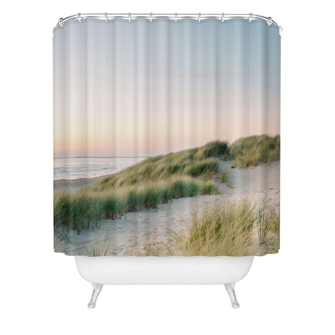raisazwart Dunes of Holland Sunset Shower Curtain