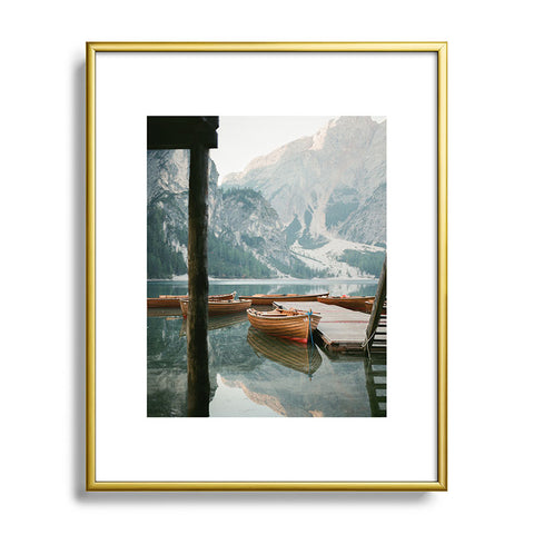 raisazwart Lago di Braies Metal Framed Art Print