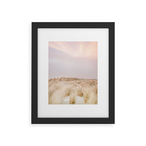 raisazwart Pastel coastal sky Ameland island Framed Art Print