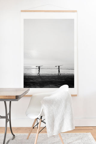 raisazwart Surfer couple Art Print And Hanger