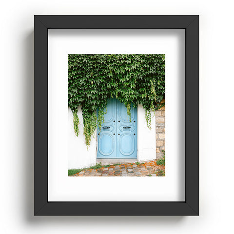 raisazwart The blue door of Montmartre Paris Recessed Framing Rectangle