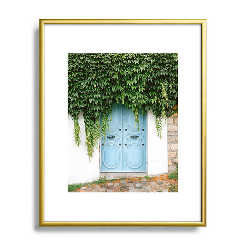 raisazwart The blue door of Montmartre Paris Metal Framed Art Print