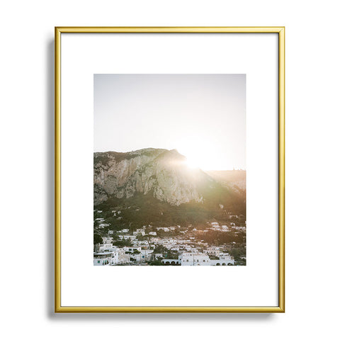 raisazwart Town of Capri Mountain View Metal Framed Art Print