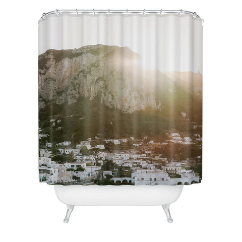 raisazwart Town of Capri Mountain View Shower Curtain