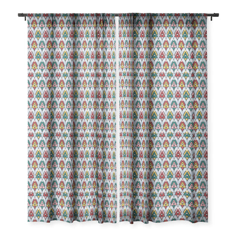 Raven Jumpo Abstract Ornaments Sheer Window Curtain