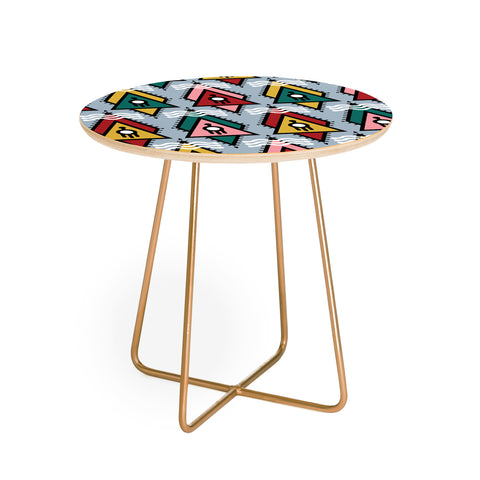 Raven Jumpo Abstract Ornaments Round Side Table