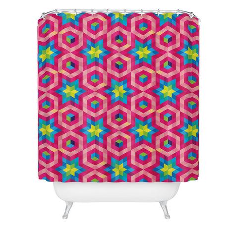 Raven Jumpo Facets Shower Curtain