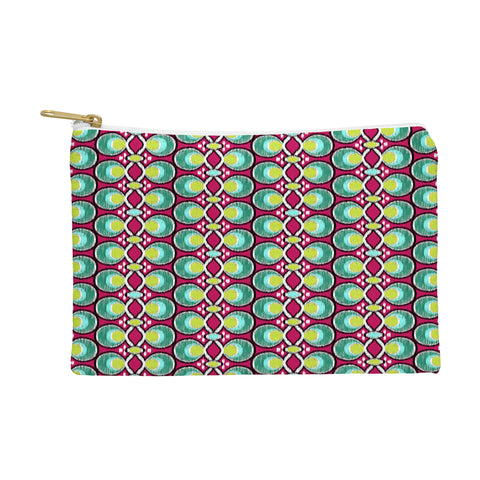 Raven Jumpo Ikat Latice Green Pouch