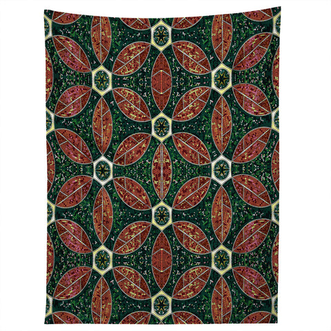 Raven Jumpo Jade Mosaic Tapestry
