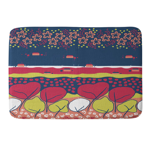 Raven Jumpo Matisse Inspired Flowers And Trees Memory Foam Bath Mat