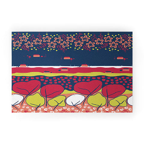 Raven Jumpo Matisse Inspired Flowers And Trees Welcome Mat