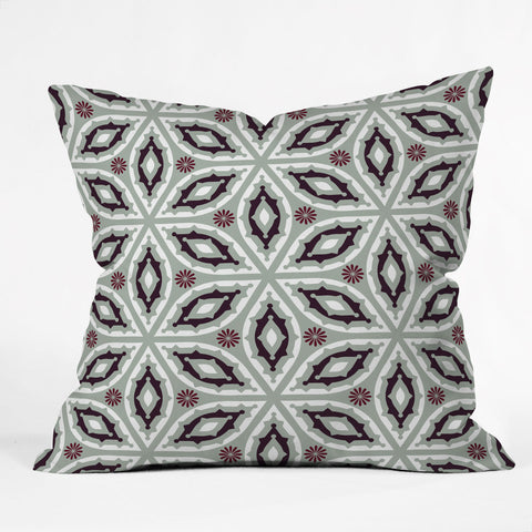 Raven Jumpo Muted Geo Outdoor Throw Pillow
