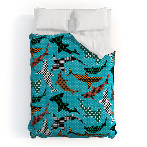 Raven Jumpo Polka Dot Sharks Comforter