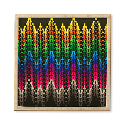 Raven Jumpo Rainbow Ikat Framed Wall Art