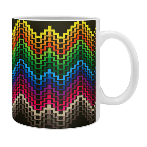 Raven Jumpo Rainbow Ikat Coffee Mug
