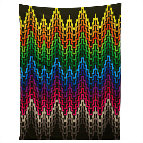 Raven Jumpo Rainbow Ikat Tapestry
