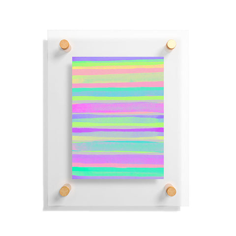 Rebecca Allen A Thousand Stripes I Love You Floating Acrylic Print