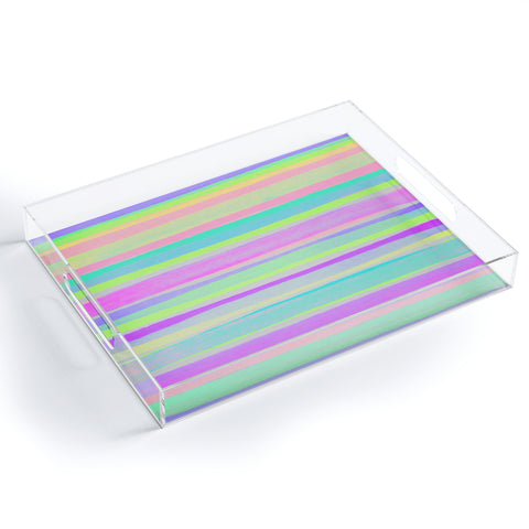 Rebecca Allen A Thousand Stripes I Love You Acrylic Tray