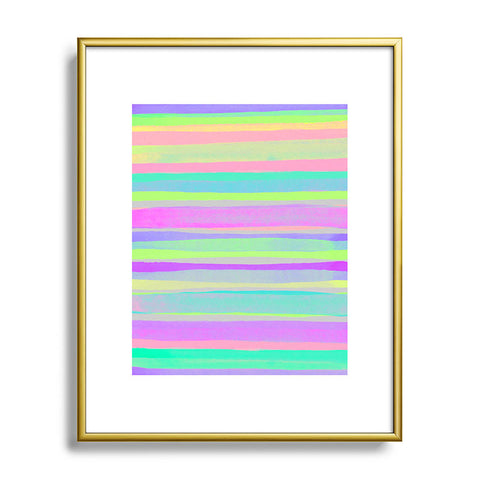 Rebecca Allen A Thousand Stripes I Love You Metal Framed Art Print