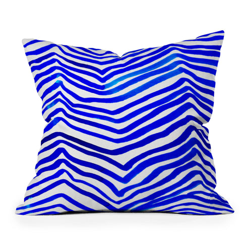 Rebecca Allen A Zebra In Crete Throw Pillow