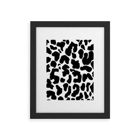 Rebecca Allen Blk Leopard Framed Art Print