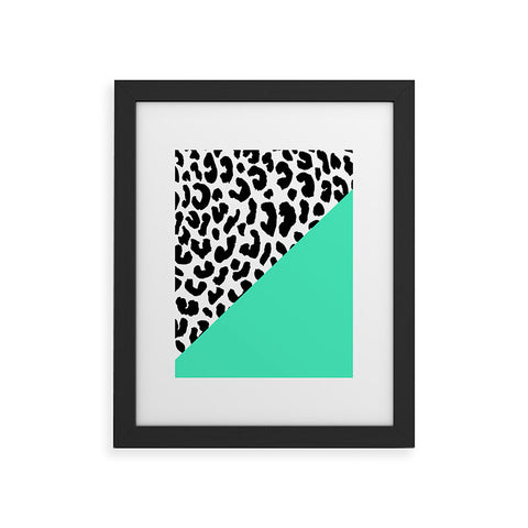 Rebecca Allen Leopard And Mint Framed Art Print