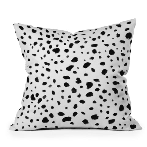 Rebecca Allen Miss Monroes Dalmatian Throw Pillow