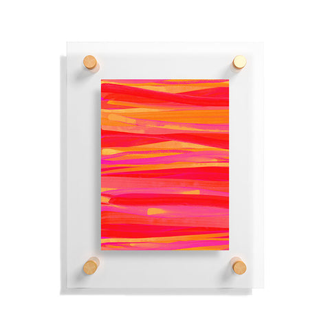 Rebecca Allen Orange Strokes Floating Acrylic Print
