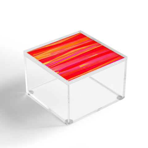 Rebecca Allen Orange Strokes Acrylic Box