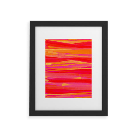 Rebecca Allen Orange Strokes Framed Art Print